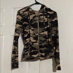 True Religion Camouflage Zip-Up Hoodie